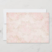 アンティークピンクヴィンテージエンジェルバプティスワンバースデー 招待状 (裏面)