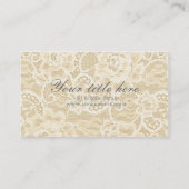 アンティークピーチファンシーレースエレガント名刺 名刺 (裏面)