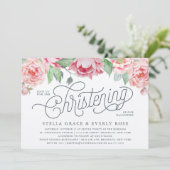 アンティークピーニーツイン《キリスト教》洗礼式や命名式招待状 招待状 (スタンド正面)