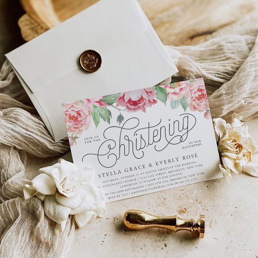 アンティークピーニーツイン《キリスト教》洗礼式や命名式招待状 招待状