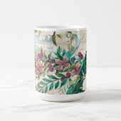 アンティークピ図解入りの、写真付きのーコック&フラワーグランジズ コーヒーマグカップ (中央)