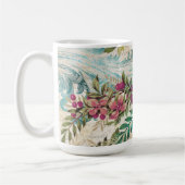 アンティークピ図解入りの、写真付きのーコック&フラワーグランジズ コーヒーマグカップ (左)