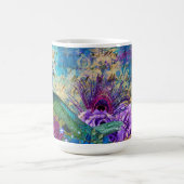 アンティークピ図解入りの、写真付きのーコック&フラワーグランジズ コーヒーマグカップ (中央)