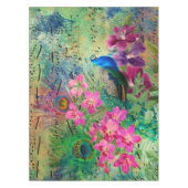 アンティークピ図解入りの、写真付きのーコック&フラワーグランジズ テーブルクロス (正面)