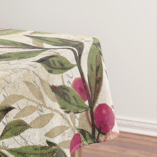 アンティークピ図解入りの、写真付きのーコック&フラワーグランジズ テーブルクロス (インサイチュ)