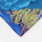 アンティークピ図解入りの、写真付きのーコック&フラワーグランジズ フリースブランケット (角)