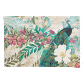 アンティークピ図解入りの、写真付きのーコック&フラワーグランジズ 枕カバー (正面)