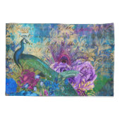 アンティークピ図解入りの、写真付きのーコック&フラワーグランジズ 枕カバー (裏面)