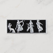 アンティークファッションブティック白黒ホットピンク スキニー名刺 (裏面)