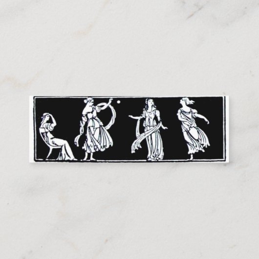 アンティークファッションブティック白黒ホットピンク スキニー名刺 (裏面)