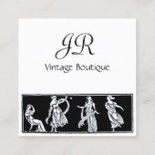 アンティークファッション/ヴィンテージブティックモノグラム スクエア名刺 (裏面)