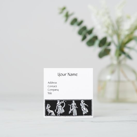 アンティークファッション/ヴィンテージブティックモノグラム スクエア名刺 (スタンド正面)