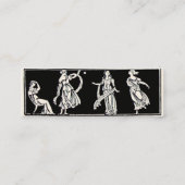 アンティークファッション/ヴィンテージブティック白黒 スキニー名刺 (裏面)