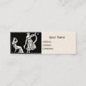 アンティークファッション/ヴィンテージブティック白黒 スキニー名刺 (正面)