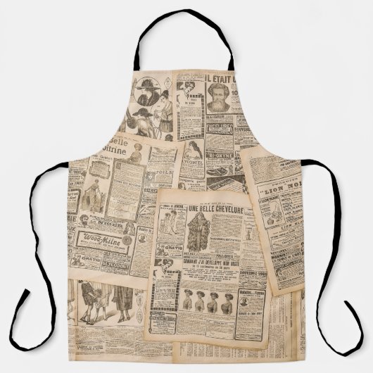 アンティークファッション：新聞広告のページ エプロン (正面)