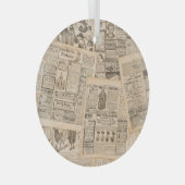 アンティークファッション:新聞広告のページ ガラスオーナメント (正面右)