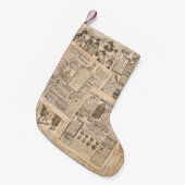 アンティークファッション:新聞広告のページ スモールクリスマスストッキング (正面 (吊り時))