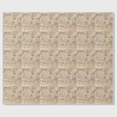 アンティークファッション：新聞広告のページ ラッピングペーパー (フラット)