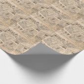 アンティークファッション：新聞広告のページ ラッピングペーパー (角)