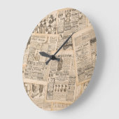 アンティークファッション：新聞広告のページ ラージ壁時計 (傾斜)