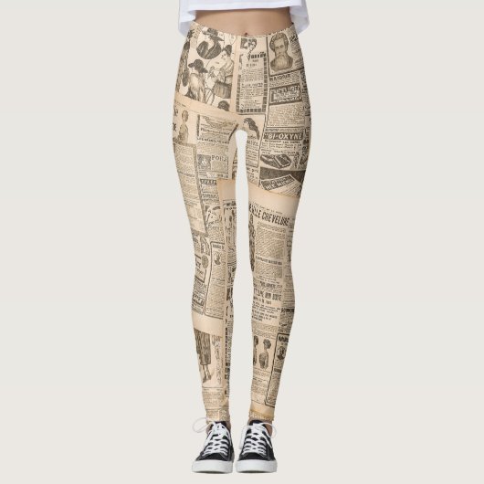 アンティークファッション：新聞広告のページ レギンス (正面)