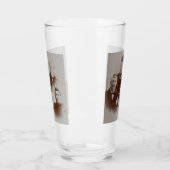 アンティークファミリーコラージュフォトB&Wイメージ タンブラーグラス (左)