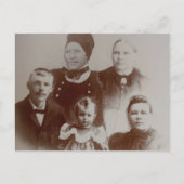 アンティークファミリーコラージュフォトB&Wイメージ ポストカード (正面)