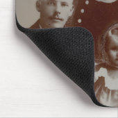 アンティークファミリーコラージュフォトB&Wイメージ マウスパッド (コーナー)