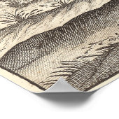 アンティークファミリーツリー自分の名前と写真を挿入 ポスター (角)