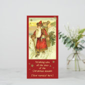 アンティークファーザークリスマスサンタクロースカスタムカード シーズンカード (スタンド正面)