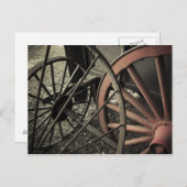 アンティークファームカートホイール ポストカード (正面/裏面)