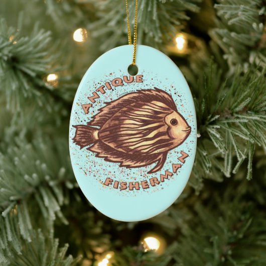 アンティークフィッシャーマンカスタムオーナメント セラミックオーナメント (ツリー)
