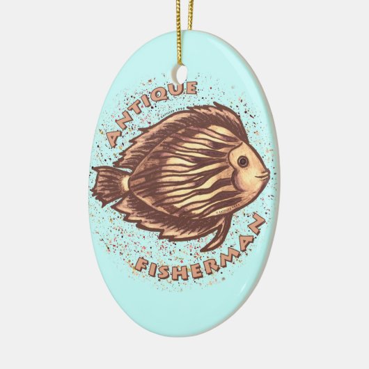 アンティークフィッシャーマンカスタムオーナメント セラミックオーナメント (左)