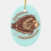 アンティークフィッシャーマンカスタムオーナメント セラミックオーナメント (正面)