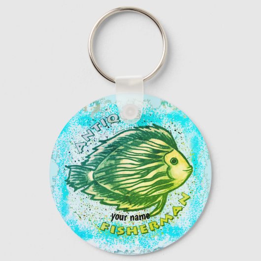 アンティークフィッシャーマンキーチェーン キーホルダー (正面)