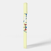 アンティークフィレンチンフローラモチフズモノグラム、クリーム Case-Mate iPhoneケース (裏面 / 右)