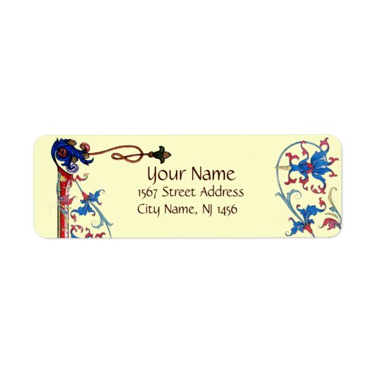 アンティークフィレンチンフローラモチーフ ラベル (正面)