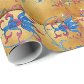 アンティークフィレンツェ羊皮紙、フローラハートモチーフ ラッピングペーパー (ロールコーナー)