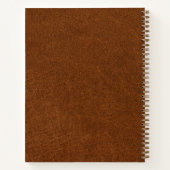 アンティークフェイクレザー&金ゴールドモノグラムスクール事務所 ノートブック (裏面)