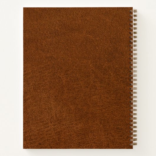 アンティークフェイクレザー&金ゴールドモノグラムスクール事務所 ノートブック (裏面)