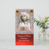 アンティークフォトフレーム、天使大切、宝石、赤玉 シーズンカード (スタンド正面)