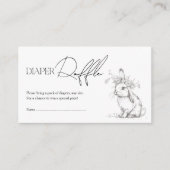 アンティークフォレストウッドランドおむつラッフル エンクロージャーカード (正面)