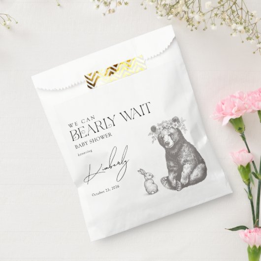 アンティークフォレスト我々は赤ちゃんシャワーを待つことができる フェイバーバッグ (封をした状態)