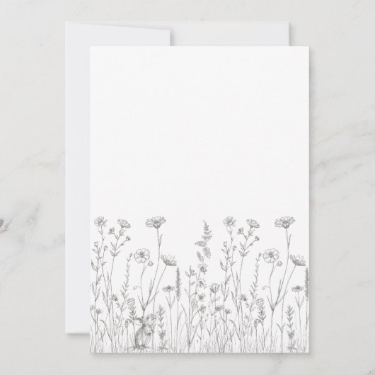 アンティークフォレスト我々は赤ちゃんシャワーを待つことができる 招待状 (裏面)