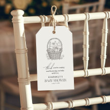 アンティークフォレスト赤ちゃんシャワーありがとうお願い