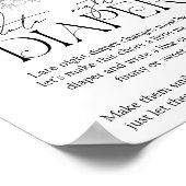 アンティークフォレスト赤ちゃんシャワー'レイトナイトおむつ' ポスター (角)