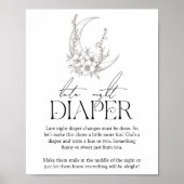 アンティークフォレスト赤ちゃんシャワー'レイトナイトおむつ' ポスター (正面)