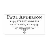 アンティークフォント+オーナメント差出人住所CC1131 ラバースタンプ (インプリント)