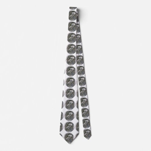 アンティークフクロウギリシャコイン ネクタイ (正面)