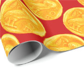 アンティークフクロウ赤 ラッピングペーパー (ロールコーナー)